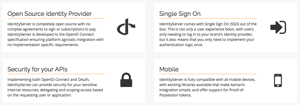 Features do Identity Server