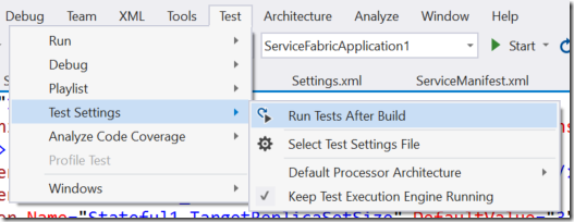 Rodando testes após a build com o Visual Studio